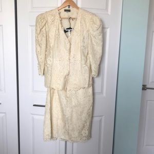 Vintage 80s Lace Suit